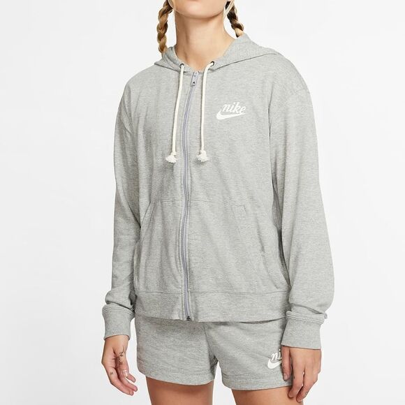 Nike Sportswear Vintage Classic Women's Hoodie Heather Black New CJ1963-064 - Picture 1 of 6